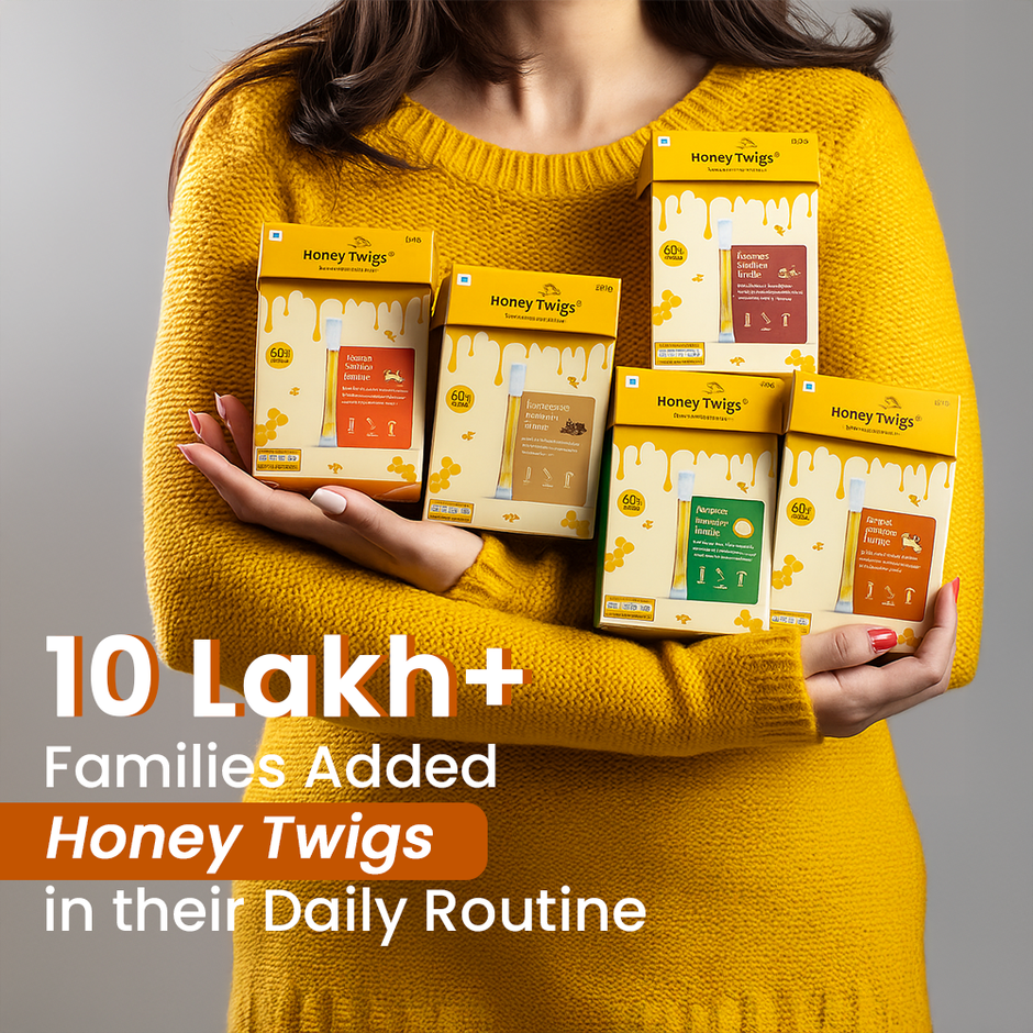 Honey Twigs Ginger Infused Honey | 30 Twigs Pack