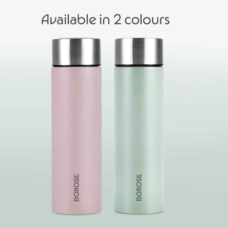Borosil Coolsip BIS Approved Single Wall Stainless Steel Water Bottle | Mint | 1 L