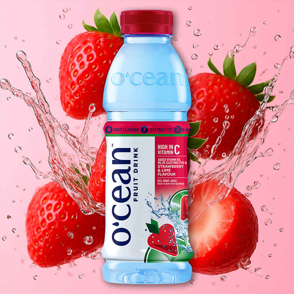 O'cean Beverages Strawberry and lime Water