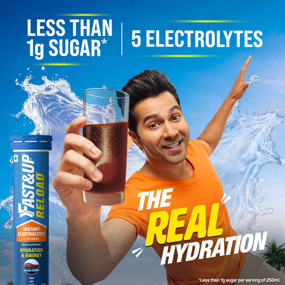 Fast&Up Reload Low Sugar Instant Hydration with 5 Essential Electrolytes | Cola