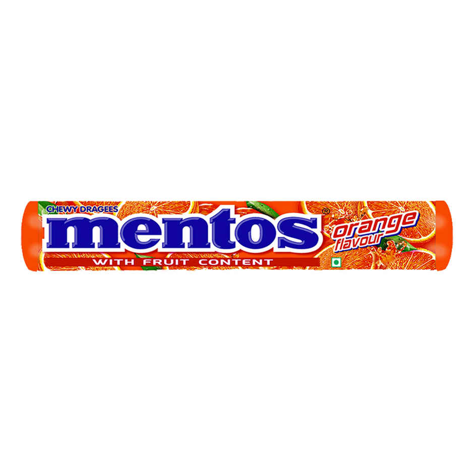 Mentos - Orange Chewy Candy Stick 