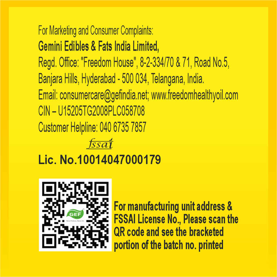 Freedom Refined Sunflower Oil