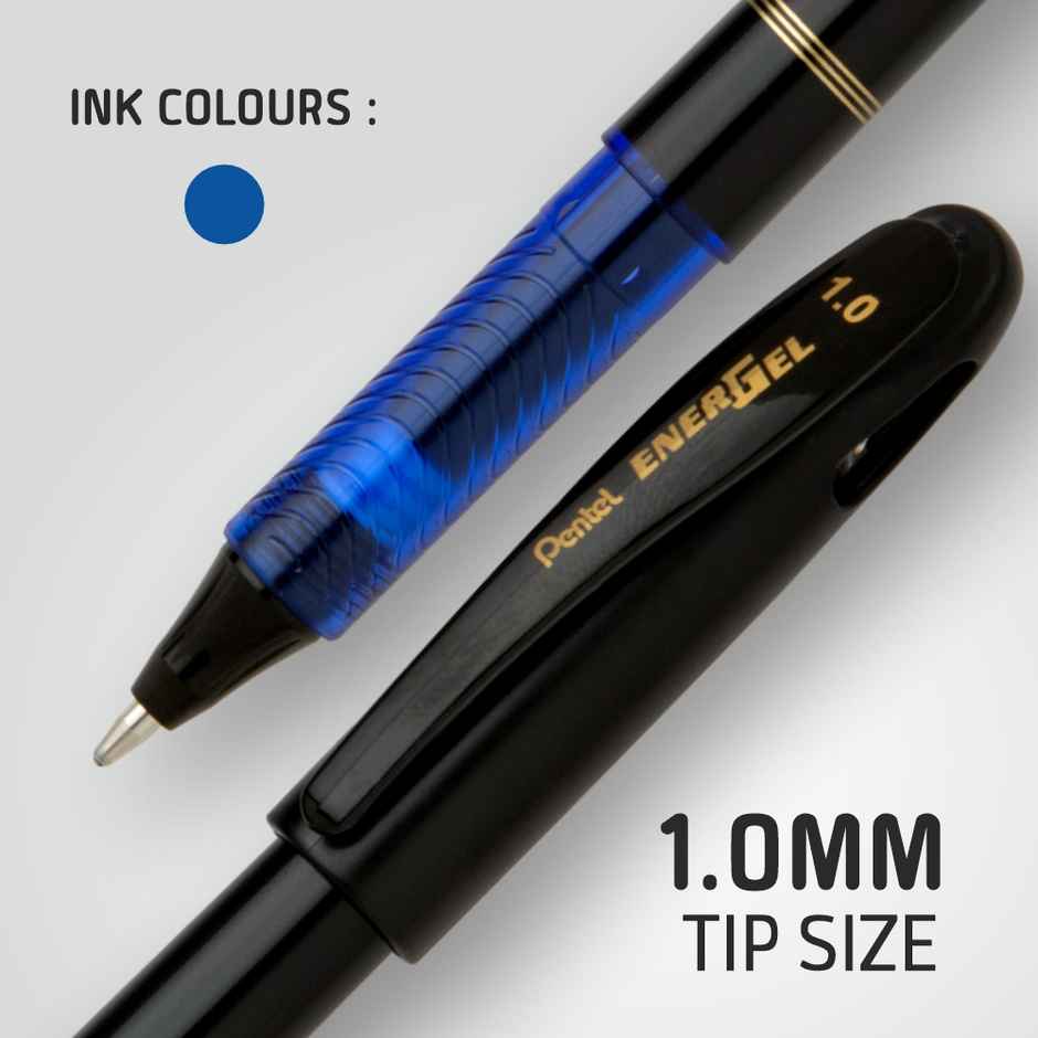 Pentel BL410 Energel Bold Single Black Body Black Ink