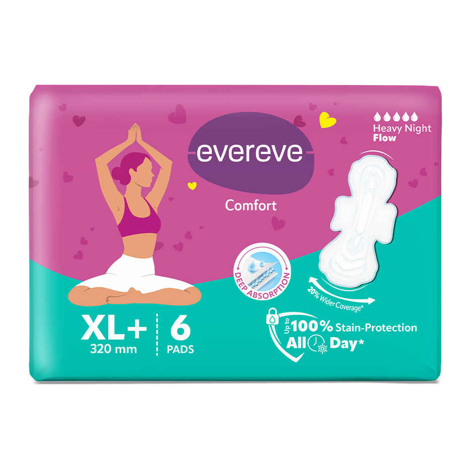 Evereve Comfort Sanitary Pads for Women XL | 320mm Longest and Widest Day Pad