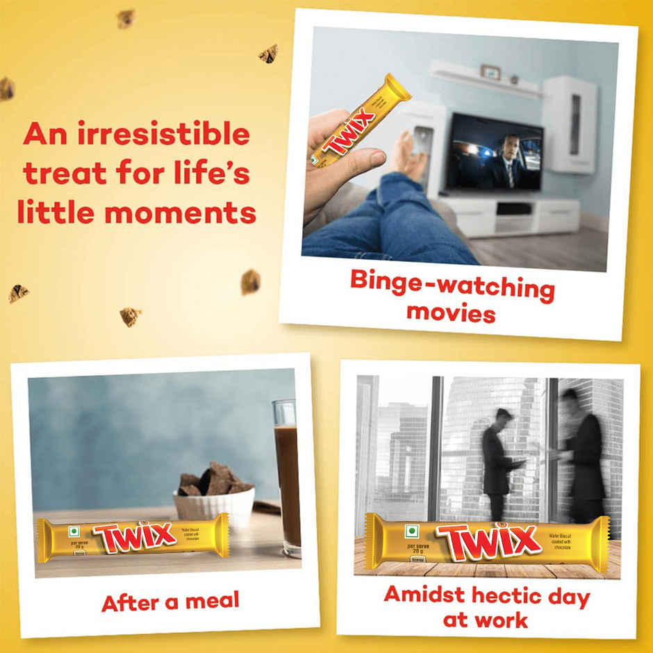 Twix Cookie Caramel Chocolate Bar with Nougat, Caramel & Cookie