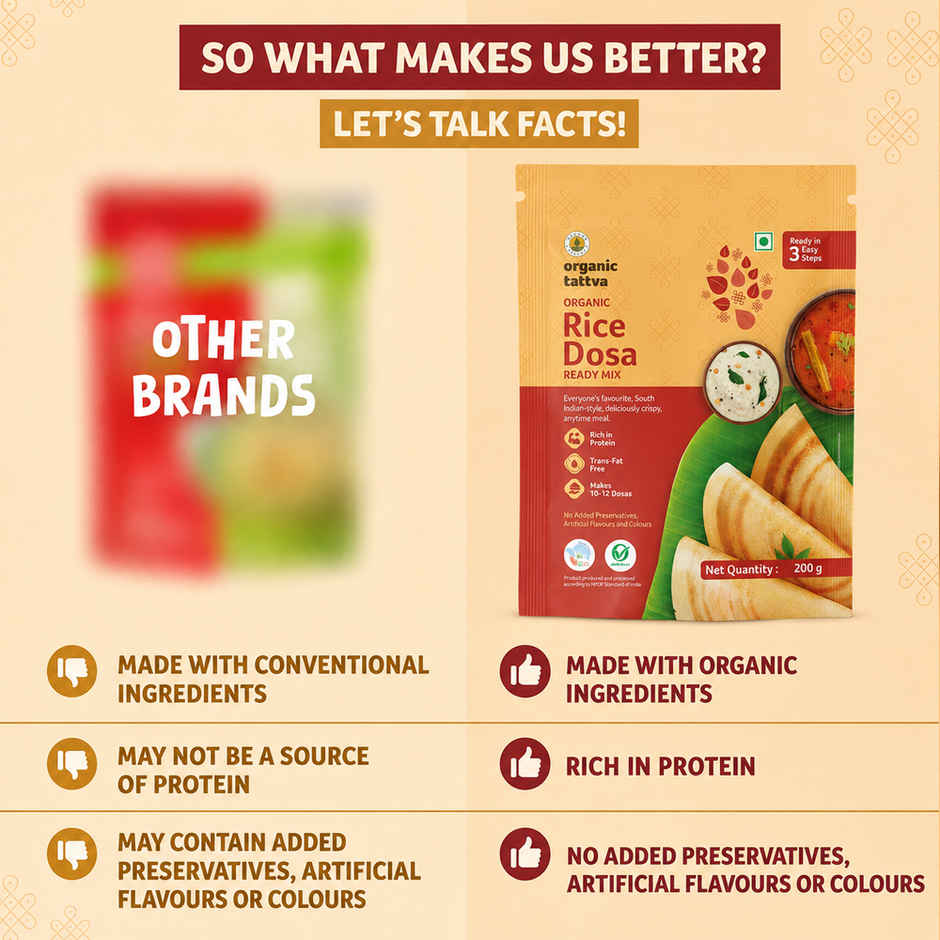 Organic Tattva Rice Dosa Ready Mix