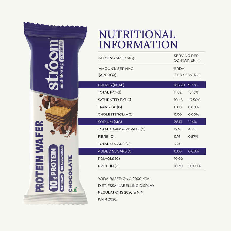 Stroom Chocolate Protein Wafer Bar