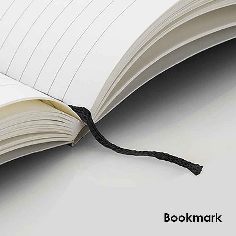 myPAPERCLIP Executive Series A5 Notebook | Soft Cover | Red | 240 Ruled Pages | Flat-lay Design