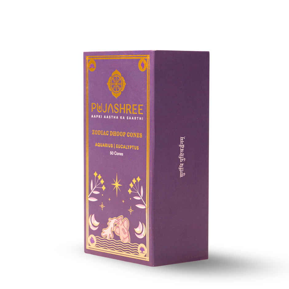 Pujashree Zodiac Dhoop Cones | Aquarius - Eucalyptus