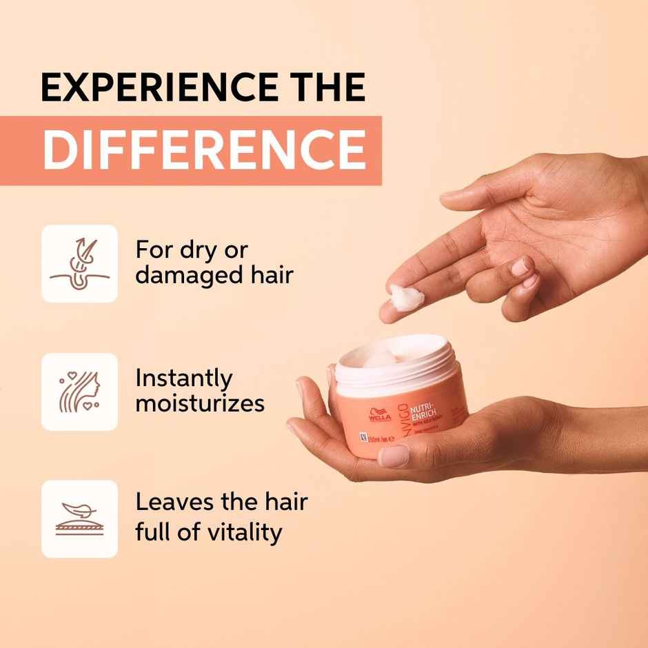 Wella Professionals Invigo Nutri Enrich Hair Mask For Dry, Frizzy & Damaged Hair with Goji Berry
