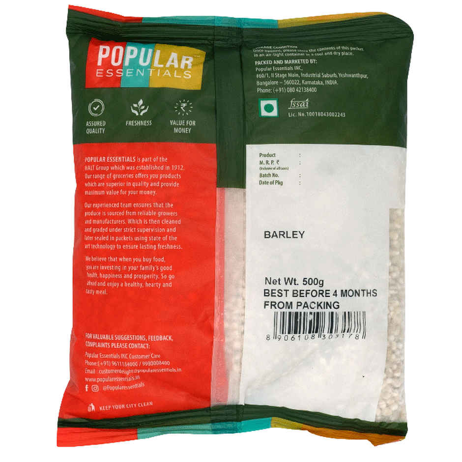 Popular Essentials Barley Whole