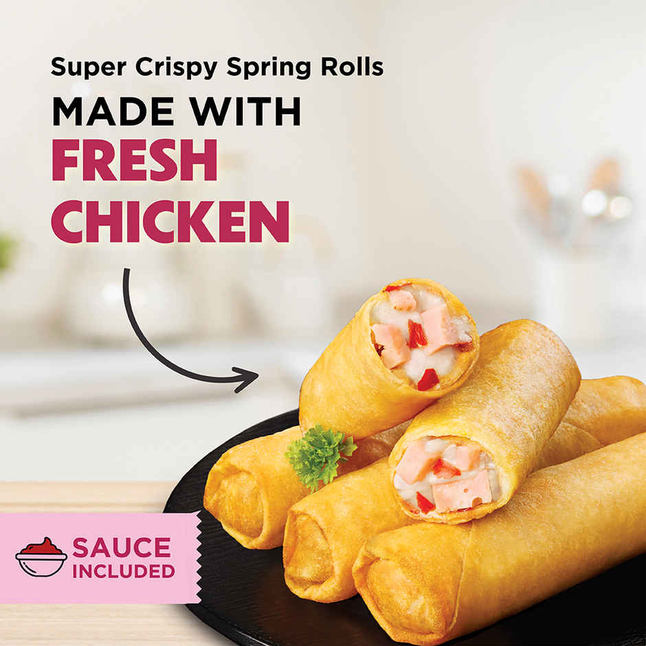 Prasuma Ham & Cheese Spring Rolls | Made with in-house Chicken Ham |  No MSG or Palm Oil