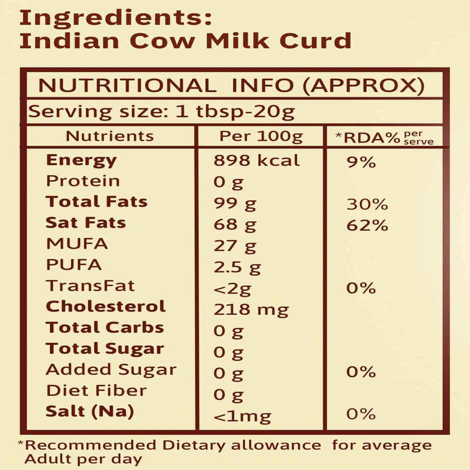 Fresh Mill Oils A2 Desi Cow Ghee