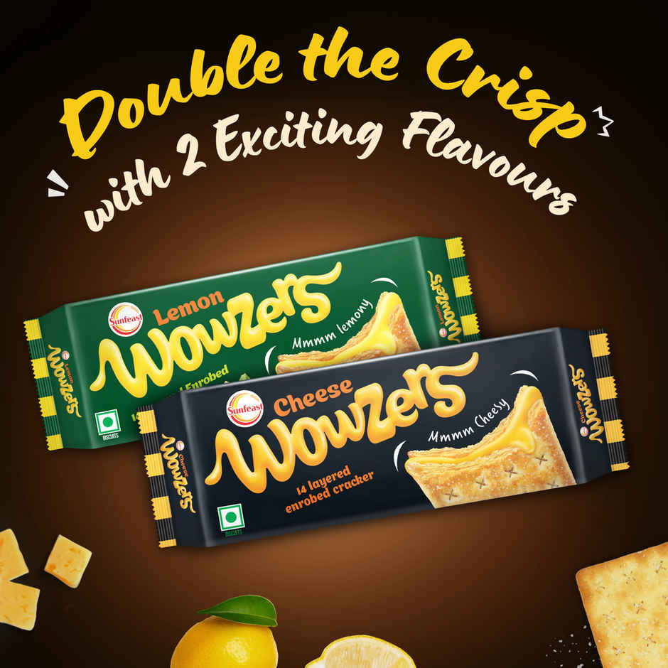 Sunfeast Wowzers Cheese Flavoured Crackers | Artificial Flavour-free Combo  