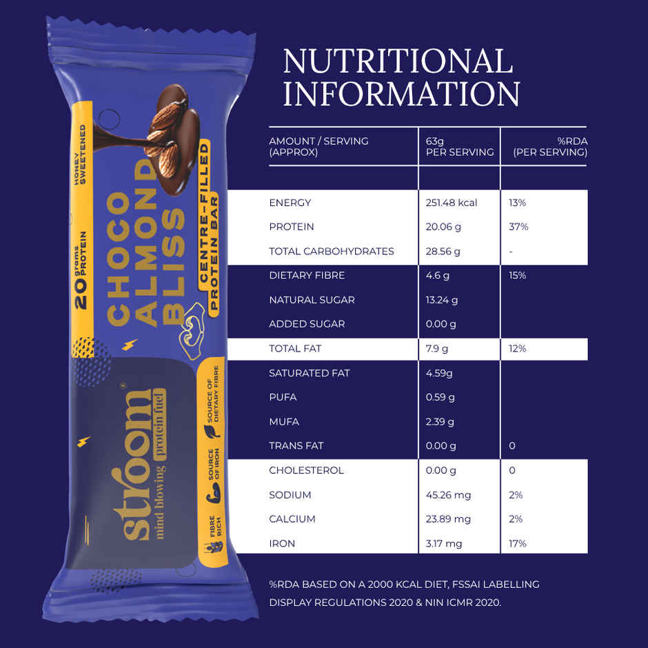Stroom Choco Almond Bliss 20g Protein Bars