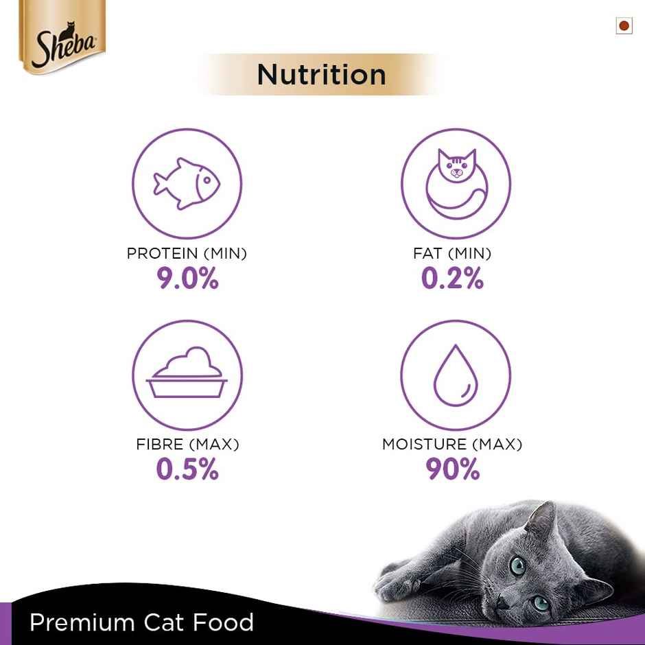 Sheba Premium Wet Cat Food Food, Tuna Fillets In Jelly