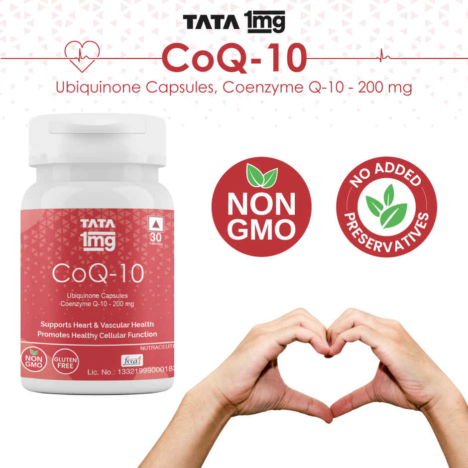 Tata 1mg CoQ 10 Coenzyme Capsules Heart Health