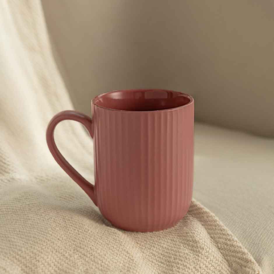 Borosil Porcelia Flute Rose Tea Coffee Porcelain Mug Set Microwave Dishwasher Safe