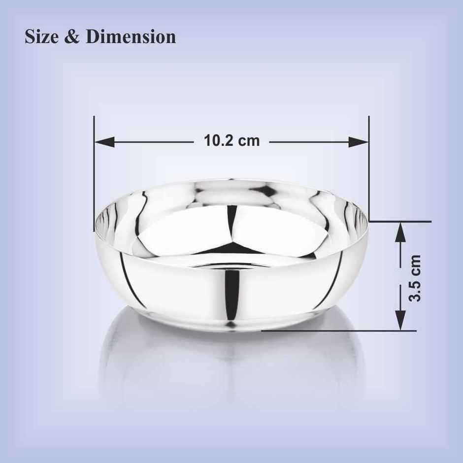 Steelera Stainless Steel Apple Halwa / Dessert / Snack / Plates | Food Safe | 10 cm