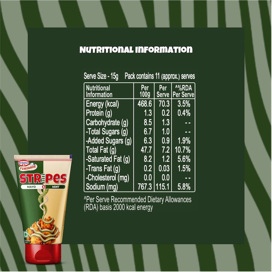 Dr. Oetker Funfoods Stripes - Mayo & Mint