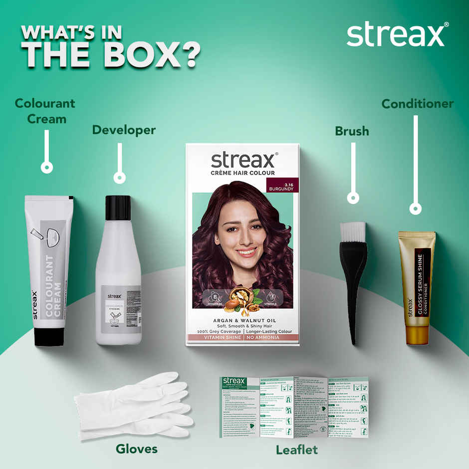 Streax Cream Hair Colour Burgandy