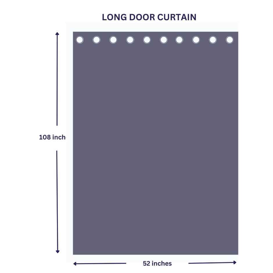 Wakefit Solid Blackout Curtain | Blocks Upto 100% Light | (9 x 4.3 ft) | For Long Door Set of 2 Agaya Grey