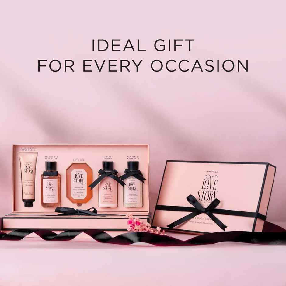 Kimirica Love Story Experience Set | Luxury Bath & Body Selfcare Gift Set for Women