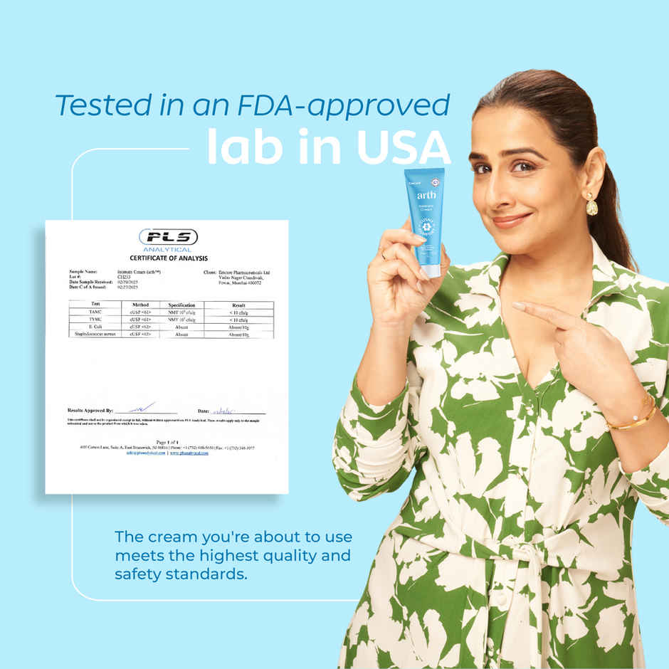 Arth By Emcure Intimate Care Cream | pH 3.5 - 4.5 with Tea Tree Oil | For Dryness & Itch Relief