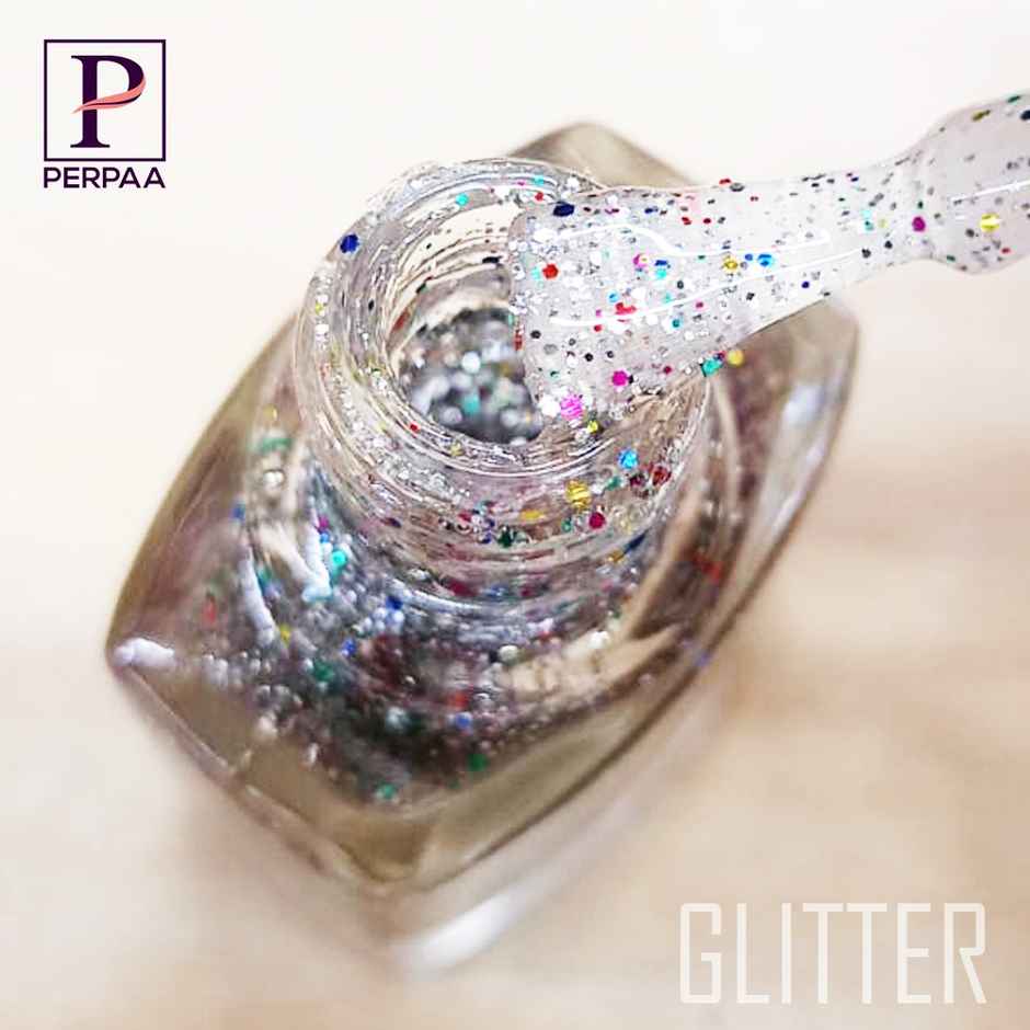 PERPAA Beauty Glitter Nail Paint | Silver