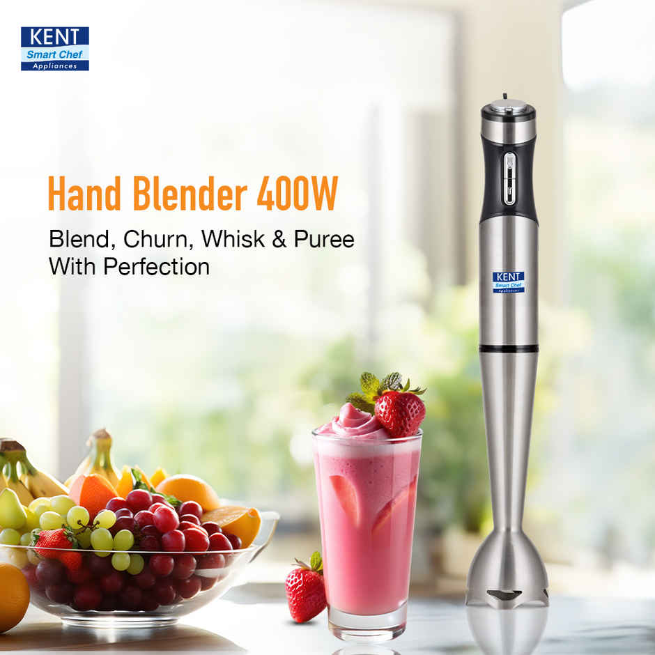 Kent 16044 Hand Blender Stainless Steel 400W | Variable Speed Control | Low Noise Operation