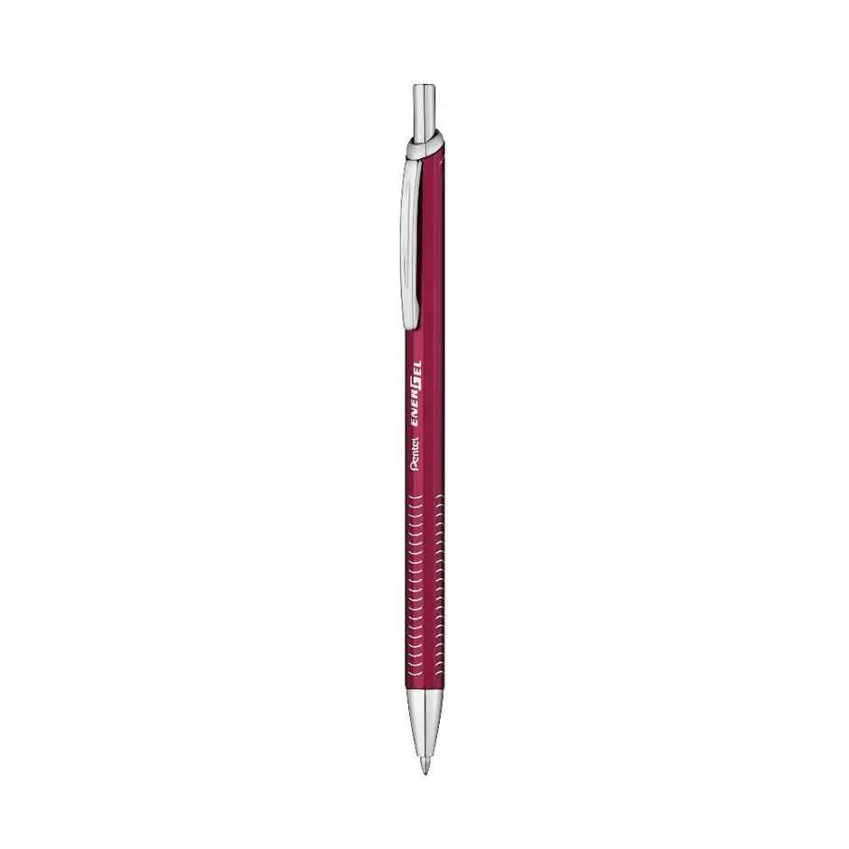 Pentel Energel Metal Lite Single Blister Red Body Blue Ink