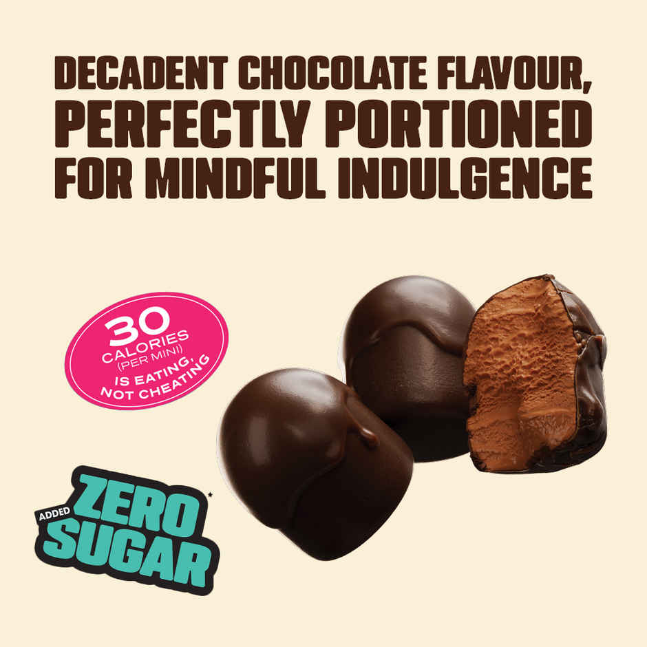 NOTO Dark Chocolate Minis Sugar Free, Guilt Free Ice Cream