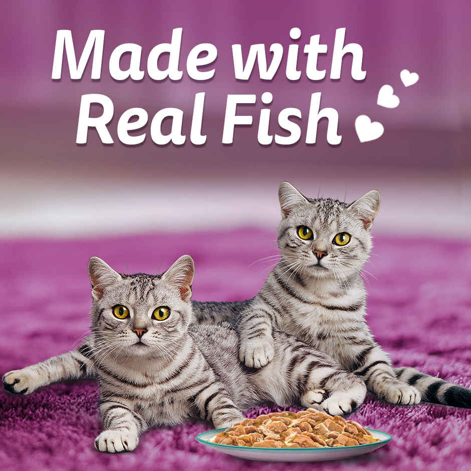 Whiskas Tasty Mix Adult Chicken with Salmon, Wakame Seaweed in Gravy Wet Cat Food