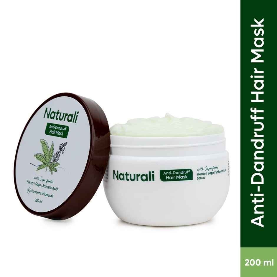 Naturali Anti-Dandruff Hair Mask - Hemp | Sage | Salicylic Acid | Clarifies Scalp
