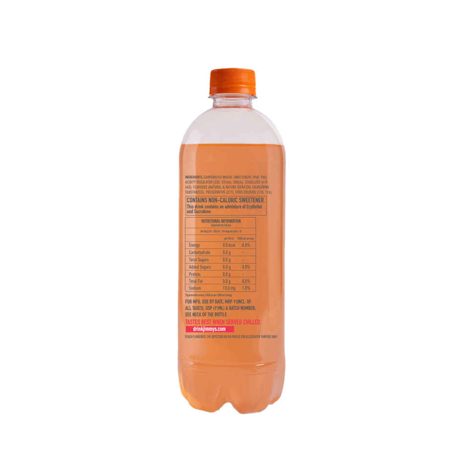 Jimmy's Zero Sugar Peach Sparkling Water