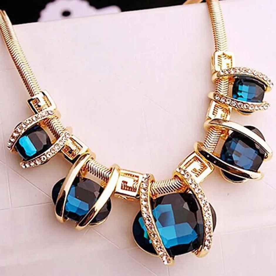 Shining Diva Fashion Latest Stylish Fancy Crystal Necklace for Women and Girls | Rrsd15574np