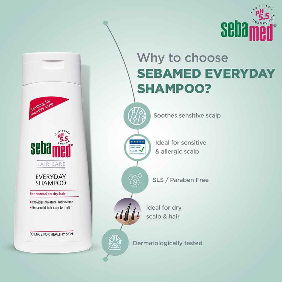Sebamed Everyday Shampoo | pH 5.5 | Soothing for sensitive scalp