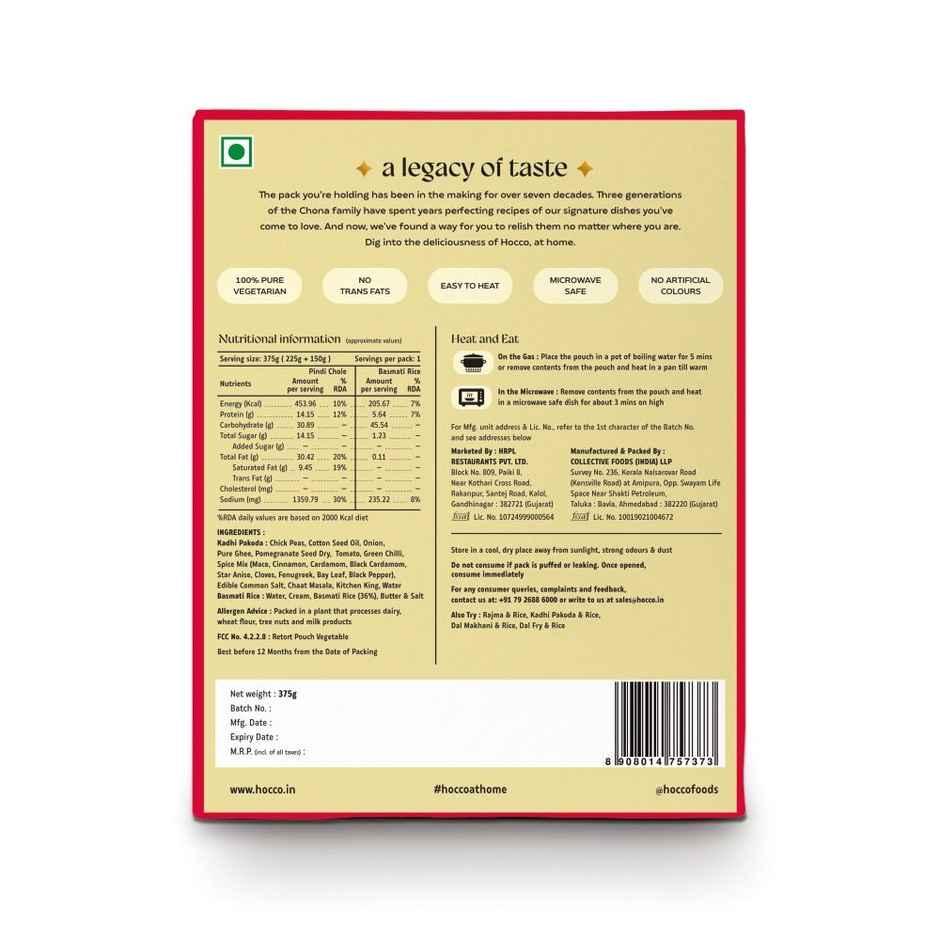 Hocco Pindi Chole Rice Combo