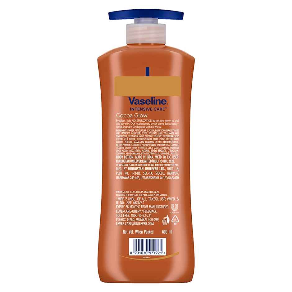Vaseline Cocoa Glow Serum In Lotion, 100% Pure Cocoa & Shea Butter for Glowing & Soft Skin