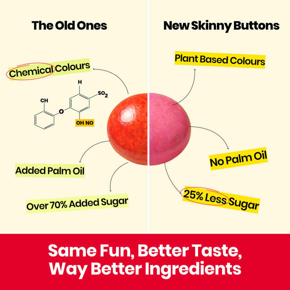 Skinny Chocolate Buttons | No Artificial Colours | Less Sugar | No Palm Oil