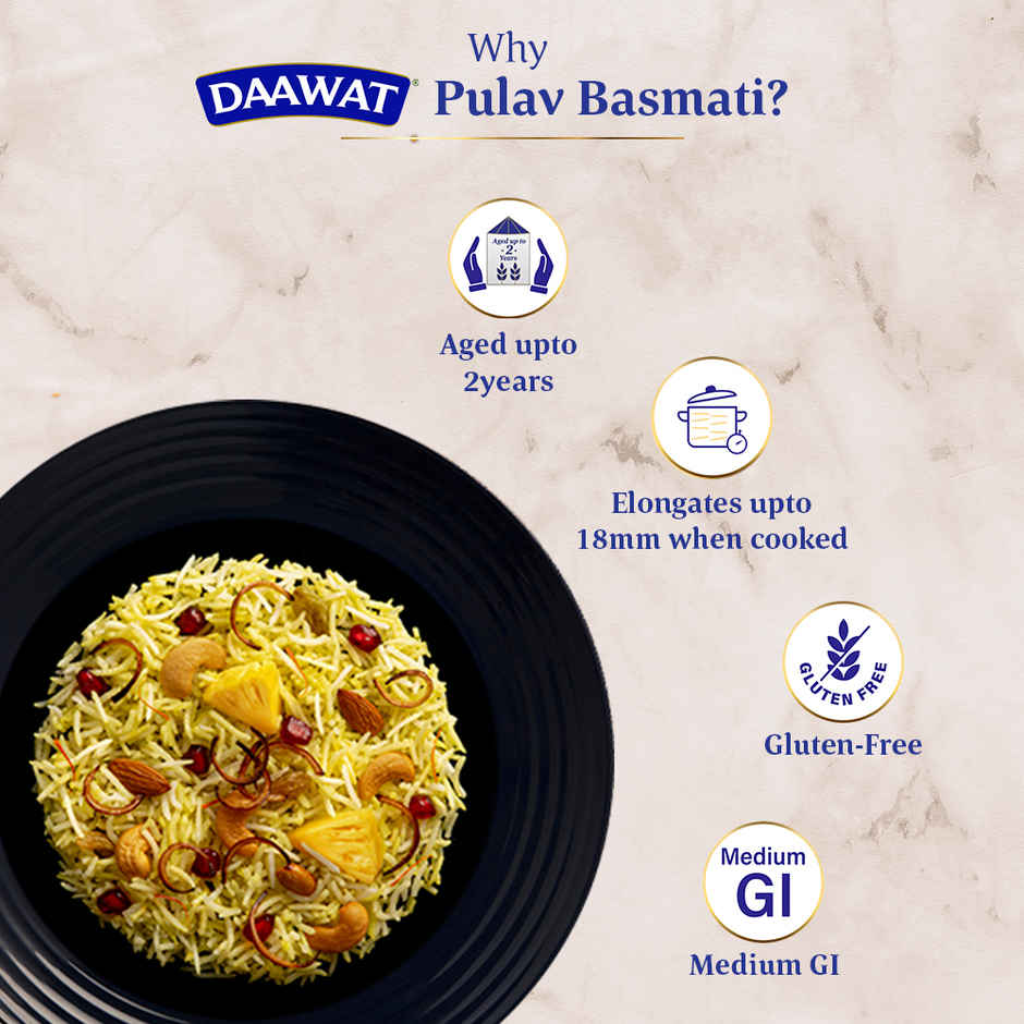 Daawat Pulav Pure Basmati Rice | Long Grain