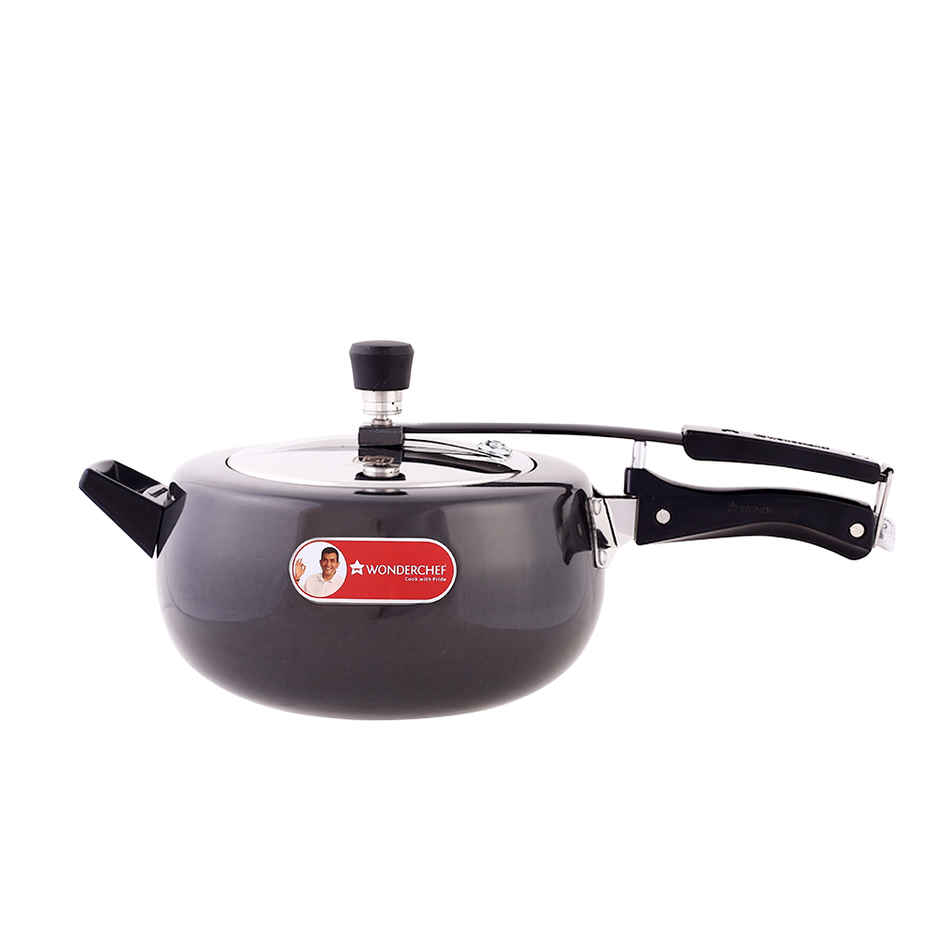 Wonderchef Taurus Hard Anodized Inner Lid Pressure Cooker | ISI Certified | 5 Year Warranty - 5 L