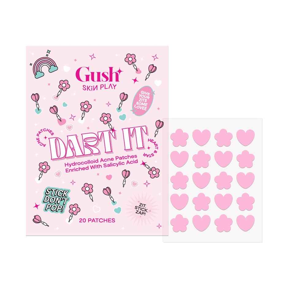 Gush Beauty Dart It Pimple Patches | Pink Hearts & Stars | Heals Acne | Zits & Blemishes