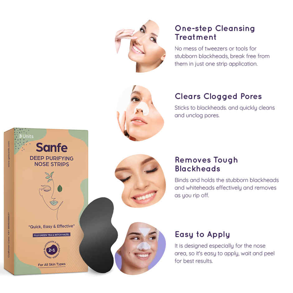 Sanfe Deep Purifying Nose Strips with Green Tea & Witch Hazel