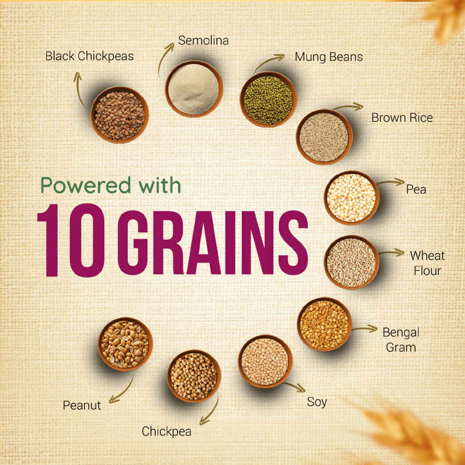 Protein Chef 10 Grains Protein Roti | Non Frozen Fresh Whole Wheat | Ready to Cook Chapati