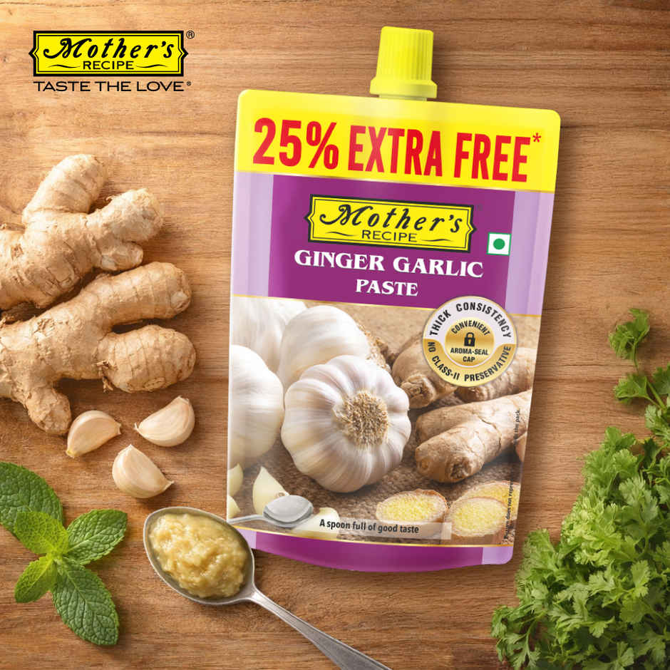 Mother's Recipe Ginger Garlic Paste 200gm + 50gm | No Added Artificial Preservatives