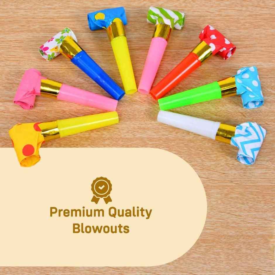 Colourful Polka Dot Blowouts | Pack Of 10 | Party Propz