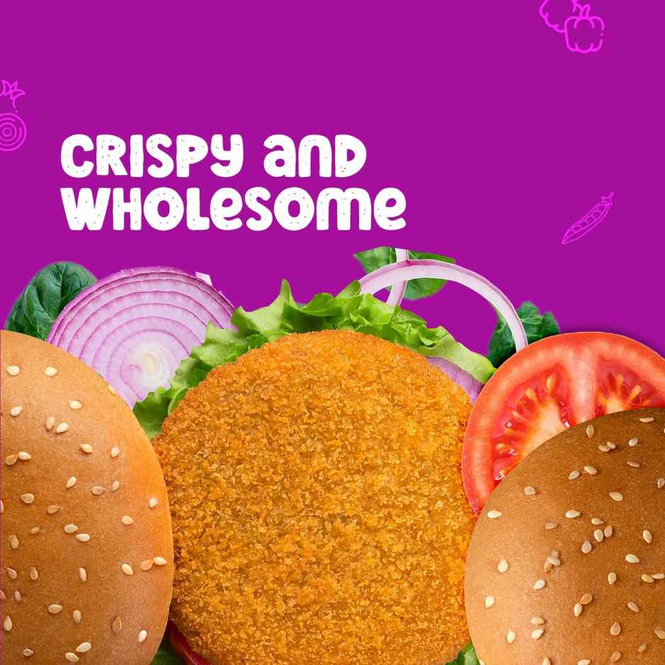 HyFun Veg Burger Patty, Quick & Easy | Frozen