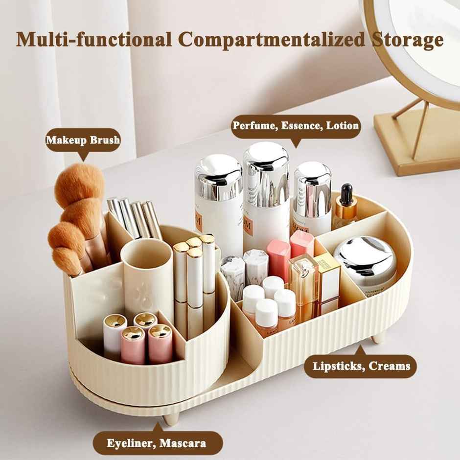 Perpetual 360 Rotating Makeup Organizer with Brush Holder | Ivoey