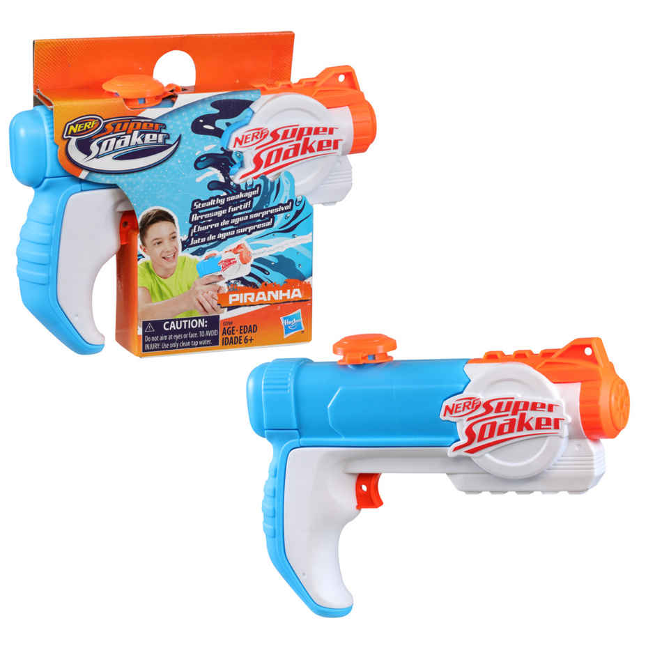 Nerf Super Soaker Piranha Water Blaster (6 Fluid Ounce Tank Capacity) | Toy Gun